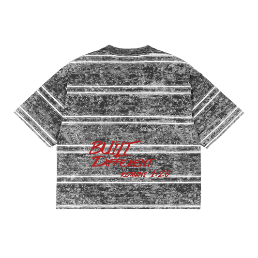 Built Different - Washed Stripe Boxy T-shirt - Salt and Light Apparel Store