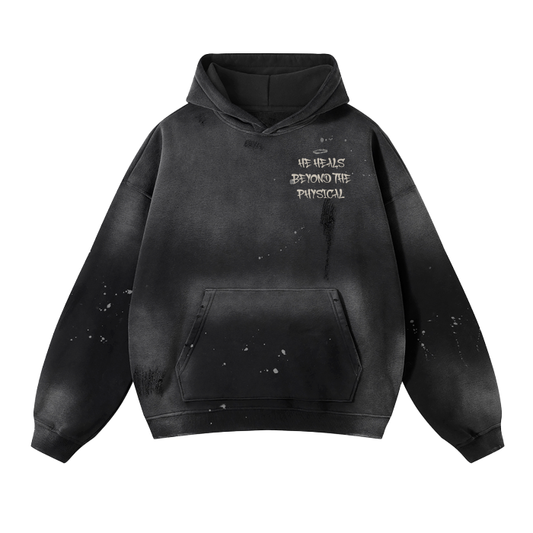 "He heals beyond the Physical" - Vintage Fleece Hoodie - Salt and Light Apparel Store