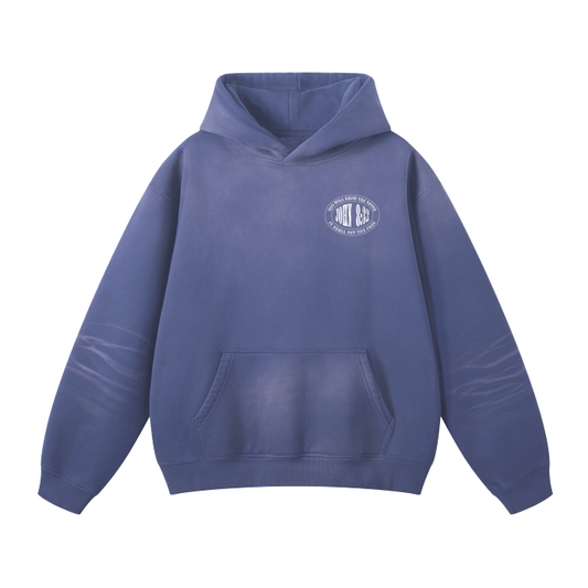 John 8:32 (Denim Blue) Oversized Fleece Hoodie - Salt and Light Apparel Store