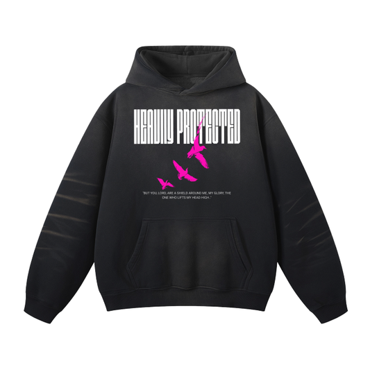 Heavily protected (Black) Fleece Hoodie - Salt and Light Apparel Store