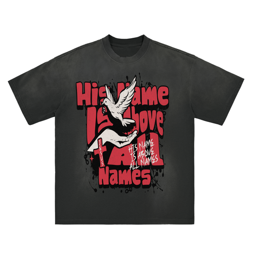 "Name above all names" - Drop Shoulder Crew Neck T-Shirt - Salt and Light Apparel Store