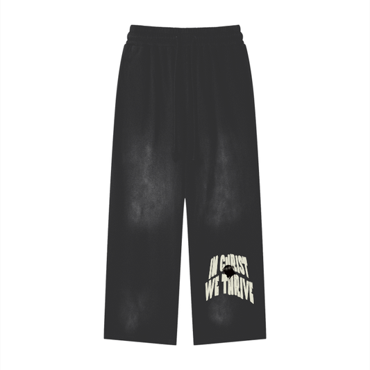 "In Christ We Thrive" - Wash Loose fit Sweatpants